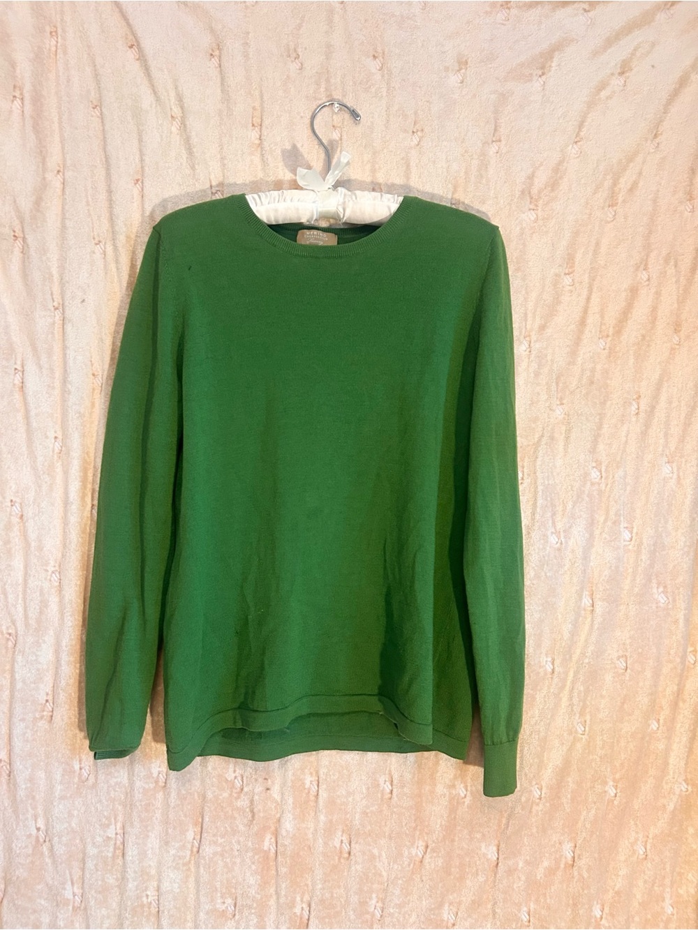 Green merino wool sweater